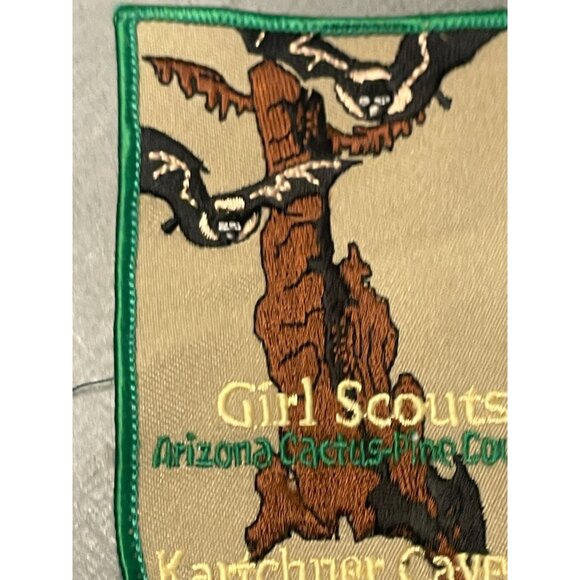 Girl Scouts Iron-On Patch Arizona Cactus Pine Council Kartchner Caverns - Picture 4 of 6